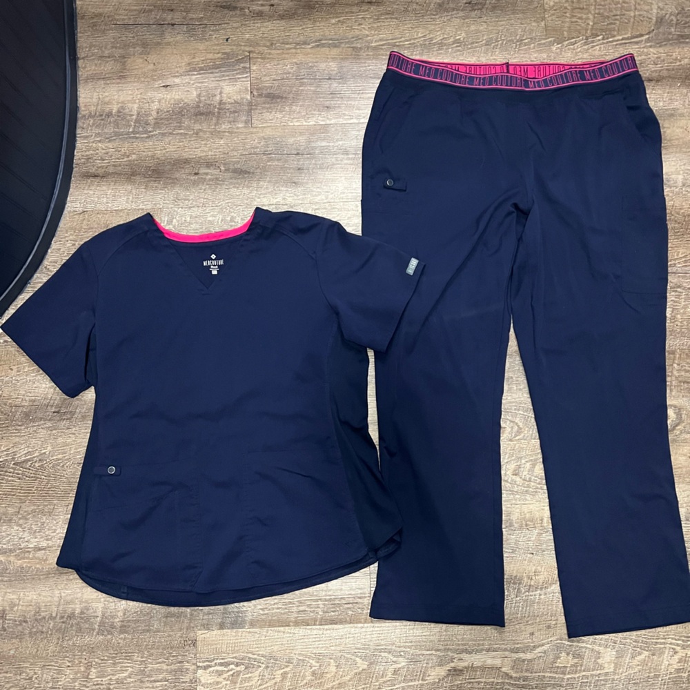 Med Couture Navy Blue Scrub Set